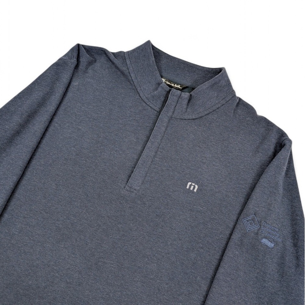 Travis Mathew Cloud 2.0 Quarter Zip Pullover‎ Mens 3XL Navy Blue Frito Lay Logo